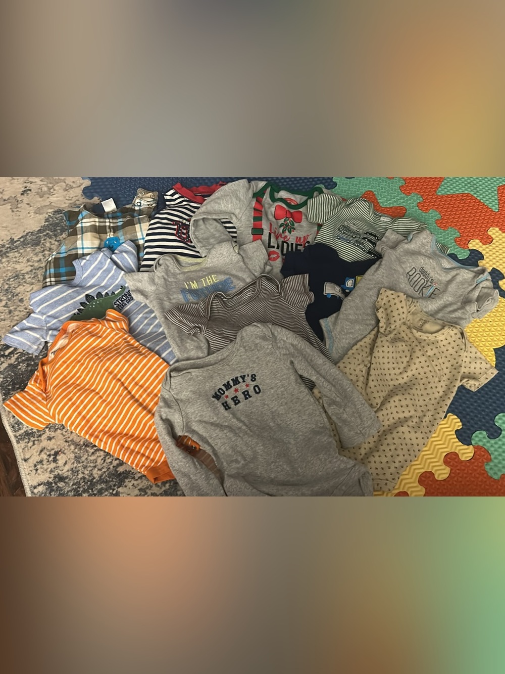 Boys size 12 months onesie lot